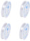 LuLiyLdJ 4 Spulen 0,4 mm 0,6 mm 0,8 mm 1 mm elastischer Schmuckfaden Gummifaden Perlenschmuck Armband Handwerk transparenter Faden (0,4-1 mm)
