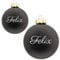 Coverlounge Christbaumkugel personaliert aus Glas | Weihnachtskugel mit Name| Ø 6cm oder 8cm in Schwarz (Matt) | für Weihnachten