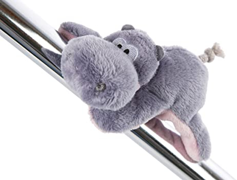 NICI Magnete Peluche Ippopotamo 12 cm, Linea Wild, Colore Grigio, 47955.NIC