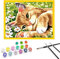Zimrobin Peinture au Numéro Enfant 9 10 11 Ans - Kit d'Art Comprenant Peintures Acryliques, Cadre Photo et 3 Pinceaux (Chaton en Fleur)