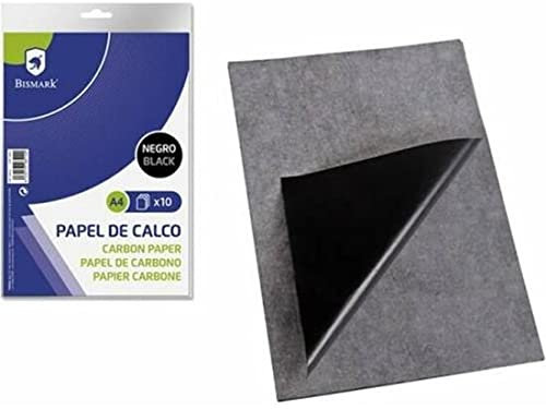 Bismark 128910 Kalkpapier, A4 x 10H, Schwarz, Kohlenstoffpapier