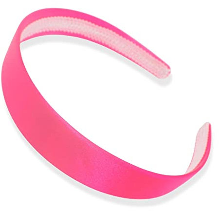 Topkids Accessories Satin Alice Headband Head Band Hairband Hair Band Women Adult Girls Kids School 60s 70s 80s Plain Aliceband 2.5cm 1 Thick Wide Hard (1 Alice Band, Hot Pink)