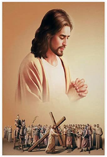 BLIJR 1000 Teile Puzzle Gott Jesus Christus Holz Puzzle Erwachsene Stress Freisetzung Spiel 1000 Piece 29.5x19.6inch(75x50cm) Kein Rahmen