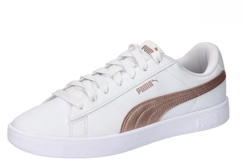 PUMA Unisex Rickie Classic Sneaker, White Rose Gold, 37.5 EU