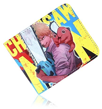 Roffatide Anime Chainsaw Man Wallets Denji Pochita Artificial Leather Slim Multi Purpose Wallet Men Women Bi-Fold Wallet