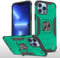 MHtech Shockproof Case for iPhone 13 Pro with Ring Kickstand, Military Protective Phone Case Cover with Magnetic Car Mount Holder, Bumper Armour Phone Cover for Apple iPhone 13 Pro (Dark Green)