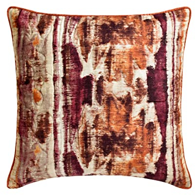 The HomeCentric Dekorativ Rosa Kissen Überzüge, 2 Stück, 40x40 cm Baumwolle Kissen, Kissenhülle mit Ikat, Bedruckt und gesteppt, Ikat Kissen, Zeitgenössisch Kissen Überzüge - Ikalto