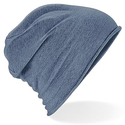 GIDUTEX Beanie Slouch leichte und weiche Mütze Unisex (Denim Blue)