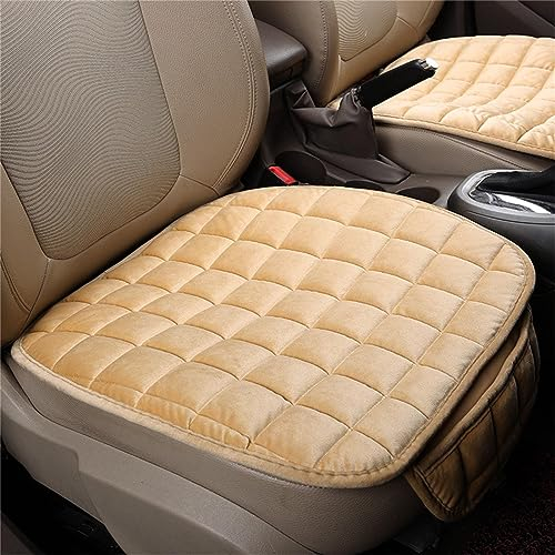 SALUCIA Sitzkissen Auto, Auto Sitzkissen Fahrersitz, Memory Foam Rutschfestes Autositzkissen Mit Aufbewahrungstasche (Beige)