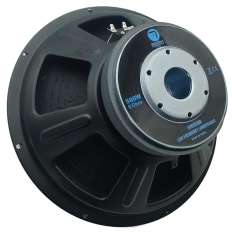Seven Soundvector SVG15SUB/8 Subwoofer 15 Pulgadas Altavoz Profesional de Grave Sub-Grave 8 Ohm 500W AES 1000W Programa