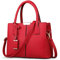 SODOLLEE Handtasche Damen Elegant Henkeltasche Exquisiter Anhänger Schultertasche PU Leder Frauen Umhängetasche für Reisen Shopper Arbeiten Rot