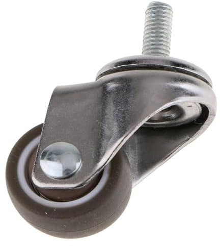 Rollen 1 Stück Rollen, drehbar, robust, Gummi-Rollenrad, Trolley, Möbel, Industrierolle für Möbel (Größe: 1,2/1,5/2 Zoll) Lenkrolle
