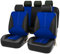 Auto-Sitzbezug füR Fi-at Grande Punto 2006-2012, Leder Komplett-Set Sitzbezug Wasserdicht Autositzschoner Innere ZubehöR,F/Black Blue
