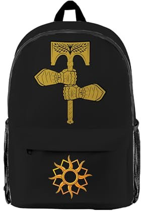 Xinchangda Mittelalterlicher Ritter-Rucksack, 3D-Druck, Graffiti-Rucksack, Teenager, Umhängetasche, Schüler, Schultasche, Typ5, 28*47cm