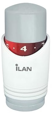 iLAN TRV Thermostatic Radiator Valve, Replacement Head Only, Chrome & White (Shape B)