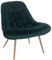 Dynamic24 Sessel XXL Samt grün Holzoptik Relaxsessel Polstersessel Loungesessel