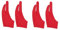 FRCOLOR 4 Pcs Drawing Glove for Sketch Artist Drawing Two Finger Glove Sketch Gloves 2 Finger Gloves Mittens The Ove Glove Art Glove Graphic Tablet Glove Red
