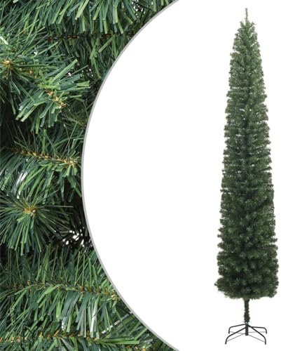 Sufrk Weihnachtsbaum Schlank mit Ständer 270 cm PVC Kunstbaum Weihnachten