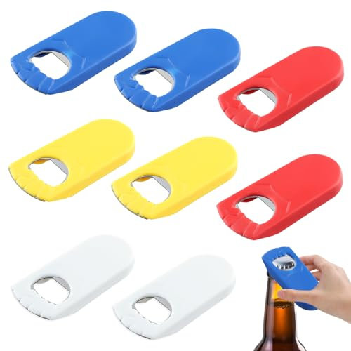 Dokeno Flaschenöffner Deckelöffner, 8 Stück Faustöffner Flaschenöffner Edelstahl, 4 Farben Bierflaschenöffner Flaschenöffner Personalisierte für Zuhause Pub Küche Männer