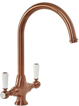 Milano Elizabeth Brushed Copper Lever Handle Kitchen Sink Mixer Tap