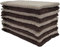 kidparadise Gants de Toilette 14 x 22 cm - Coton - Lot de 10 Gants (Marron/Beige)