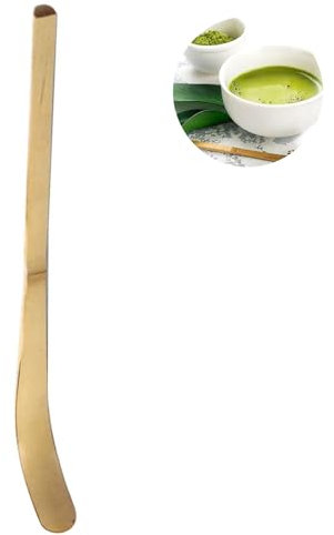 GIONAR 1pcs Matcha Löffel, Handgefertigter Tee-Löffel aus Weißem Bambus, 18 cm, Bambusbesen Matcha, Traditioneller Scoop Chashaku Aus Bambus