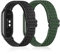 KUKUPOW 2 Stück Elastisches Armband Kompatibel mit Xiaomi Smart Band 8, Nylon mi Band 8 Armband, Damen Herren, Einstellbare Ersatzarmband für Xiaomi Mi Band 8(Schwarz + Dunkelgrün)