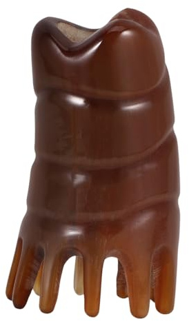 FOYTOKI Kopfhautmassagebürste aus Horn Shampoo Bürste zum Reinigen der Kopfhaut Massagefunktion gegen Juckreiz für Nass und Trockenhaar