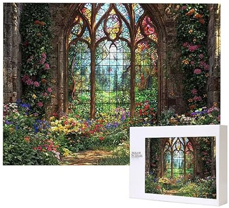 Jigsaw Puzzles for Adults 3000 piece Jigsaw Puzzles Greenhouse Creative Puzzle for Adults Family Educational Games Home Decoration Festival Gifts DIY Puzzle Wall Decoration P-313