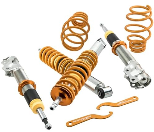 Stoßdämpfer Autos Für VW Für Polo Für Mark3 6N2 Für 1.4TDi Für GTI 1999-2003 Spulenfeder Absorber Gewindefahrwerk Suspension Shock Struts Senkung Kit Straße Federbeinstoßdämpfer