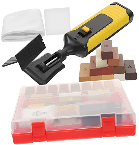 Gatuida 1 Set Wood Floor Scratch Remover Kit Color Wax Filler for Vinyl Flooring Repair for Kitchen Furniture Restoration Easy to Use No Battery Required