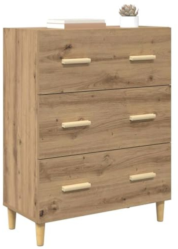 vidaXL Sideboard Artisan oak 34 x 69.5 x 90 cm Engineered wood, Stylish Living Room Cabinet, Minimal Design, Rectangular Sideboard, Multifunctional Storage, Organized Home Cabinetry