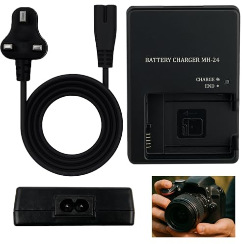 Mh-24 Camera Battery Charger for Nikon EN-EL14 EN-EL14A P7000 P7100 P7700 P7800 D5100 D5200 D5300 D5500 D5600 D3100 D3200 D3300 D3400 D3500 Camera Battery Charger Plug, 2m Cable