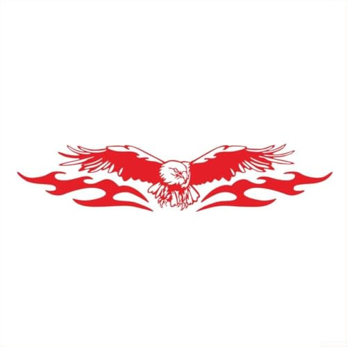 TDCuizent Auto-Motorhauben-Aufkleber für Adler, Tiere, Grafiken, Vinyl, DIY-Aufkleber für LKW, SUV, Geländewagen, Karosserie, Seitendekoration (rot)