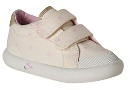 Vertbaudet Mädchen Baby Stoffschuhe, Klett Set rosa 26