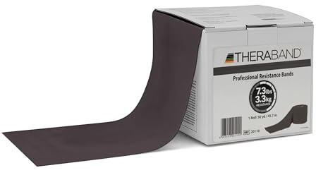 THERABAND Widerstandsbänder, 45,7 m Rolle, professionelles Latex-Fitnessband für Ober- und Unterkörper- und Kernübungen, Physiotherapie, Pilates, Yoga, Stretching, Heimtraining und Reha
