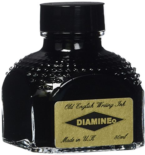 Diamine 80ml Quartz Black fountain pen ink bottle
