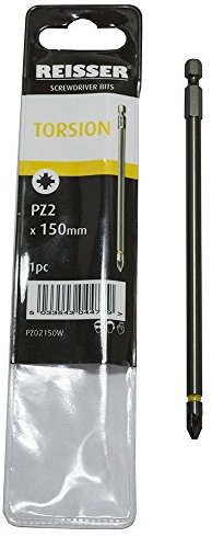 Reisser PZ02150W Torsion Screwdriver Bit 150-Pieces, PZ2 x 150 mm Length
