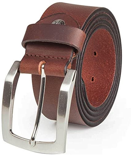 LINDENMANN Leder-Gürtel Herren 40 mm breit, Gürtel Herren Vollrindleder schwarz, Größe/Size:125, Farbe/Color:braun
