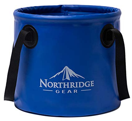 Cuvette pliante, seau pliable 15 L | pour le camping, la pêche, les randonnées, la plage et le jardin | utilisable comme bac pliable pour laver le linge et la vaisselle ou comme bac a eau