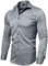 INFLATION Chemise élastique Homme, Manches Longues, Taille ajustée, Casual/Formel, Multiple Couleurs à Choisir,Gris Ardoise.,42