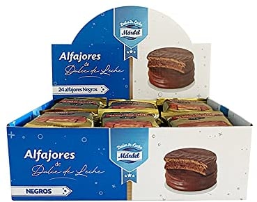 Alfajores Dulce De Leche Y Cioccolato Nero - 6 Scatole, 24 Uni