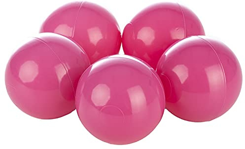 Velinda Children Plastic Balls for Ball Pits, play, Kids, Bouncy Castle 150 balls O 7cm (Balls colours: pink)