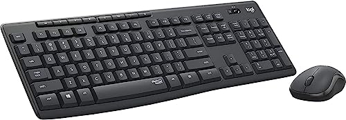 Logitech Mk295 Combinaison de Souris et de Clavier sans Fil avec Technologie Silenttouch, Suivi Optique avancé, 90% Moins de Bruit, Format Us Intl, clavier QWERTY - Noir