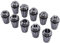 MEETOZ Spring Collet Set for CNC Engraving Machine & milling Lathe Tool TMPG (ER16 10PCS)