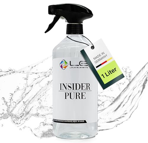 Liquid Elements – Insider Textil- und Innenraumreiniger Pure 1 Liter – Cockpit Reiniger für Kunststoff, Leder, Polster & Armaturen – Cockpitpflege Auto Innenraum Pure (Neutraler) Duft