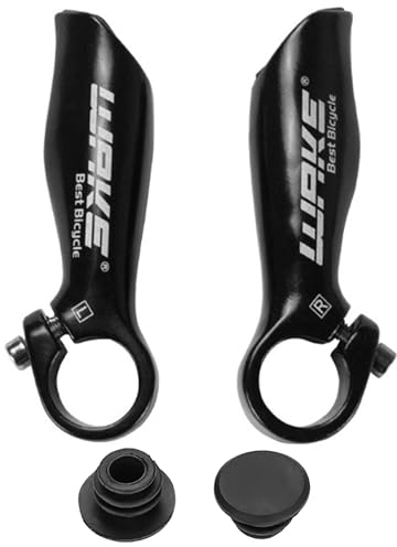 2 Pièces Extrémités de Guidon de Vélo en Alliage D'aluminium 22,2 mm Poignées de Sécurité avec 2 Butées D'extrémité pour VTT, Vélo de Route, Bar Ends Vélo de Montagne, Cyclisme Vélo