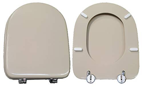 Toilet seat Gemma Astra wood coated in polyester resin Champagne