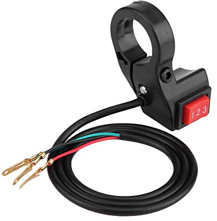 Interruttore Del Manubrio per Mm 7/8 Pollici, Interruttore Pulsante Moto, Interruttore 3 Posizioni Manubrio, Interruttore Manubrio 3 Velocità, per Scooter per Bici Elettrica