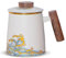 DISDADA Cup Tasse À Thé En Céramique Avec Infuseur et Couvercle Pour Infuser All-in-One Idéale Pour Café ou Feuilles de Thé, Pour la Maison ou le Bureau (Color : Vagues blanches unies)